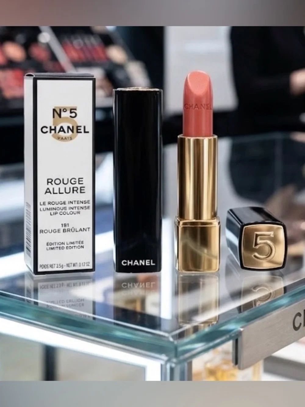 CHANEL LIPSTICK ROUGE ALLURE LIM EDITION N°5 HOLIDAY COLLECTION 191 ROUGE BRÛLAN